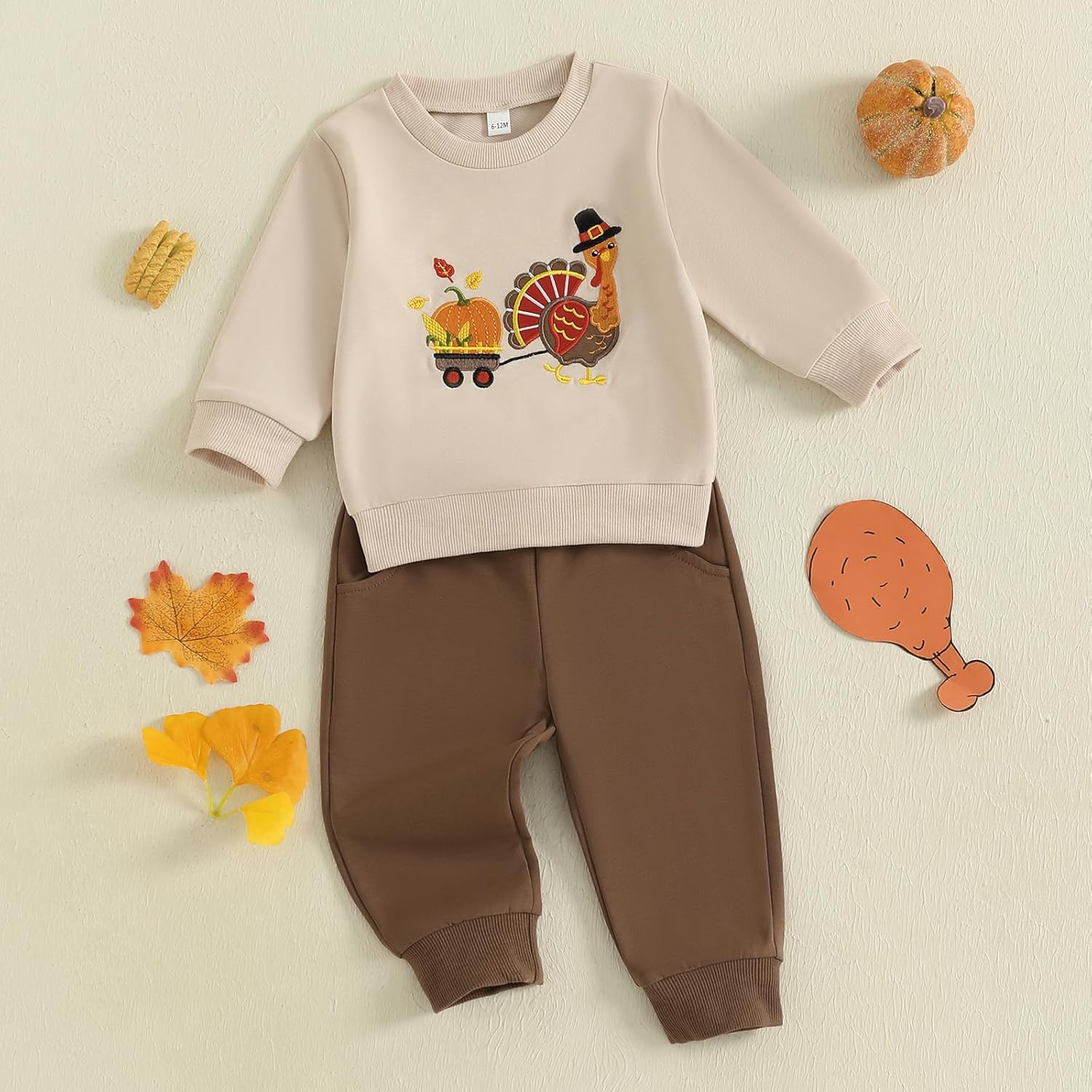 Valentines Baby Boy Outfit Toddler Valentines Shirt Crewneck Sweatshirt Pants Waffle Spring Clothes Set - Image 2