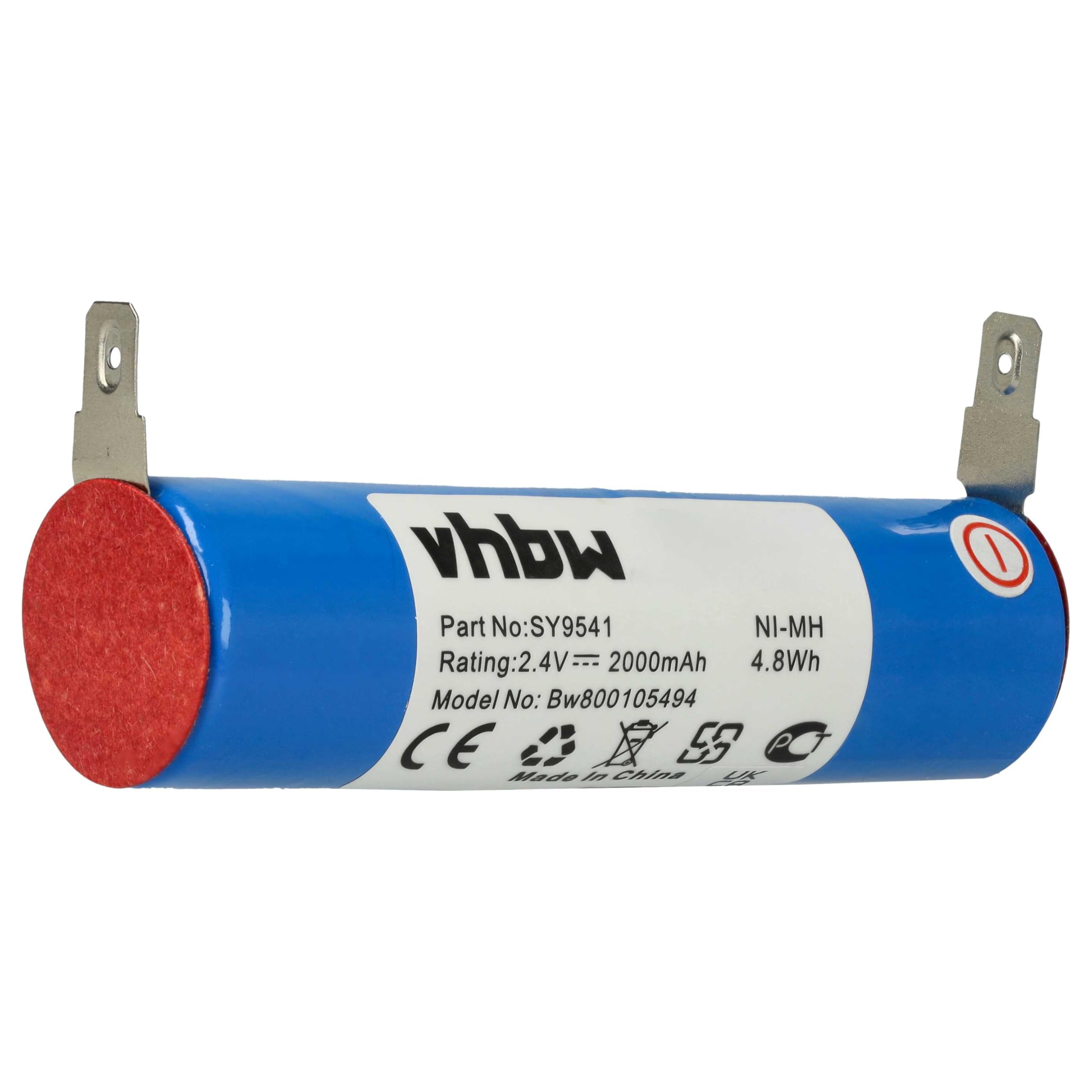 vhbw Batería Compatible Kenwood FG-100 FG-200 FG-150 2000 mAh 2.4 V NiMH