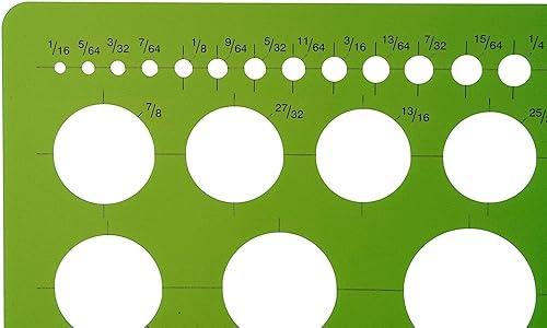 Miniatura 3 de ALVIN TD400, plantilla de guía isométrica de elipse, herramienta de dibujo y dibujo de plástico, ideal para estudiantes y profesionales por igual,