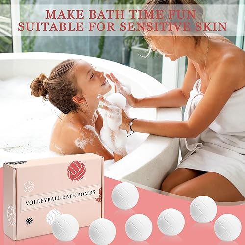 Volleyball Bath Bombs with Charm Bracelets | Spa Gifts