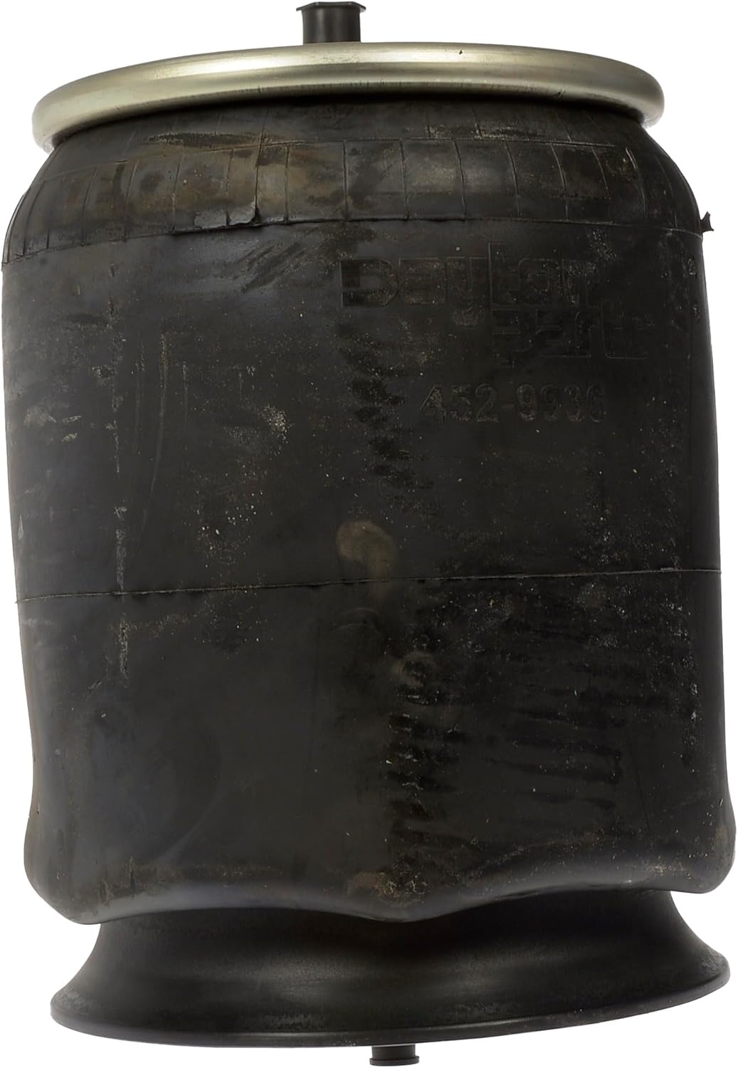 Dayton Parts 452-9936L Air Spring, Rolling Lobe, Composite Piston, 14" Static Height, 9" Top Plate Diameter, 9.5" Piston Diameter, Two Stud Top Plate, One Stud Piston