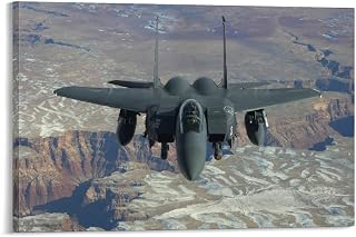 F-15 Eagle Fighter McDonnell Douglas F-15 Eagle Fighter Jet Poster US Air Force Military Aircraft Decoration (2) Print Photo Art Painting Canvas Poster Home Decorative Bedroom Modern Decor Posters 08x