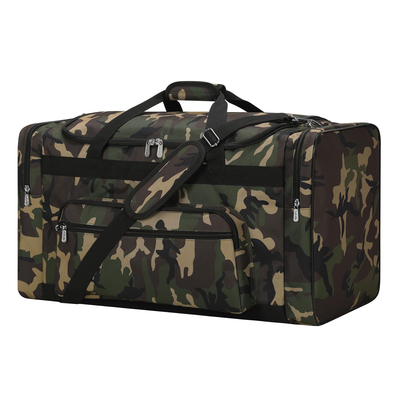 Sport Holdall Duffle Bag 75L Gym Duffle Bag with Shoulder Strap Overnight Weekender Bag for Men and Women (Camouflage, 75L)