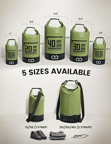 Miniatura 2 de Lamicall Dry Bag - Mochila impermeable - duradera y flotante 5L10L20L30L40L Bolsa grande a prueba de agua con funda impermeable para teléfono para