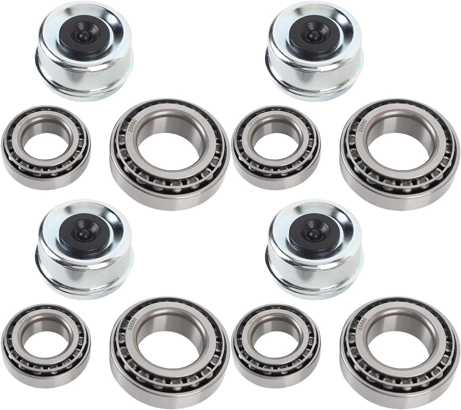 Dusts Proof 5200-6000lb Axles Bearing Kit, Quiet & High Speed Trailer Wheel Hub Set,Leakage Proof for Marine Trailers, Aging Prevention with Excellent Support