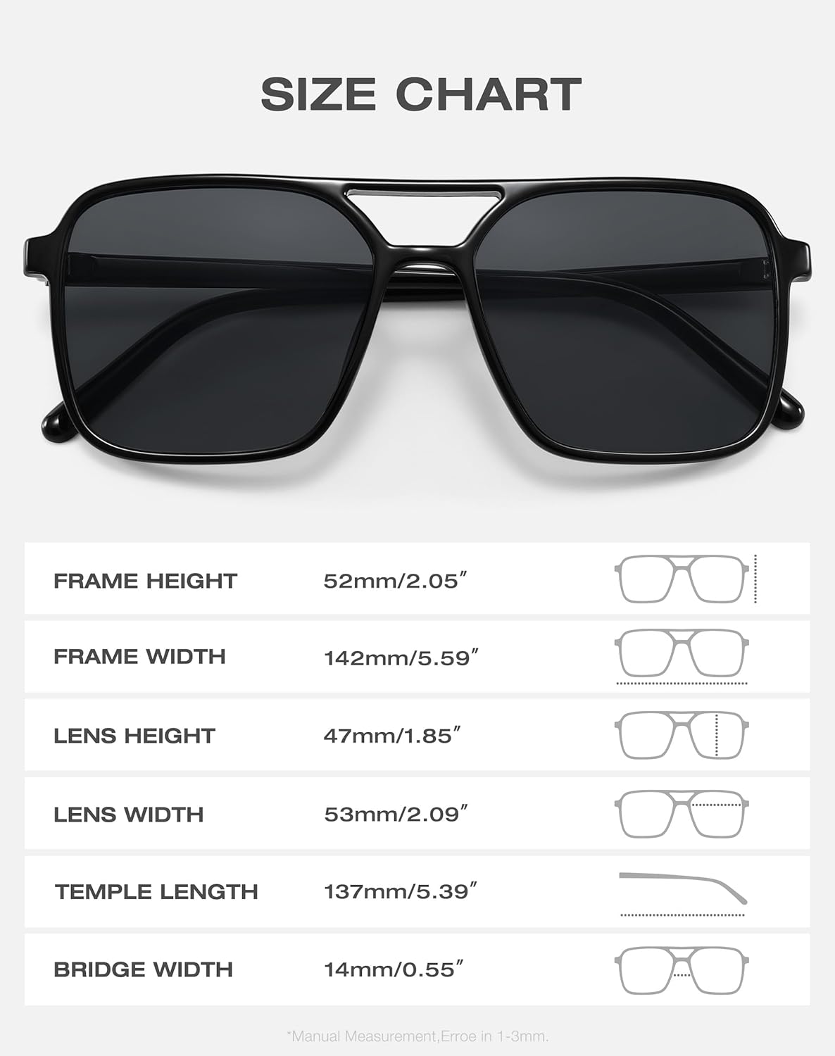 Square Aviator Sunglasses for Women Men Retro Trendy UV Protection Shades - Image 4