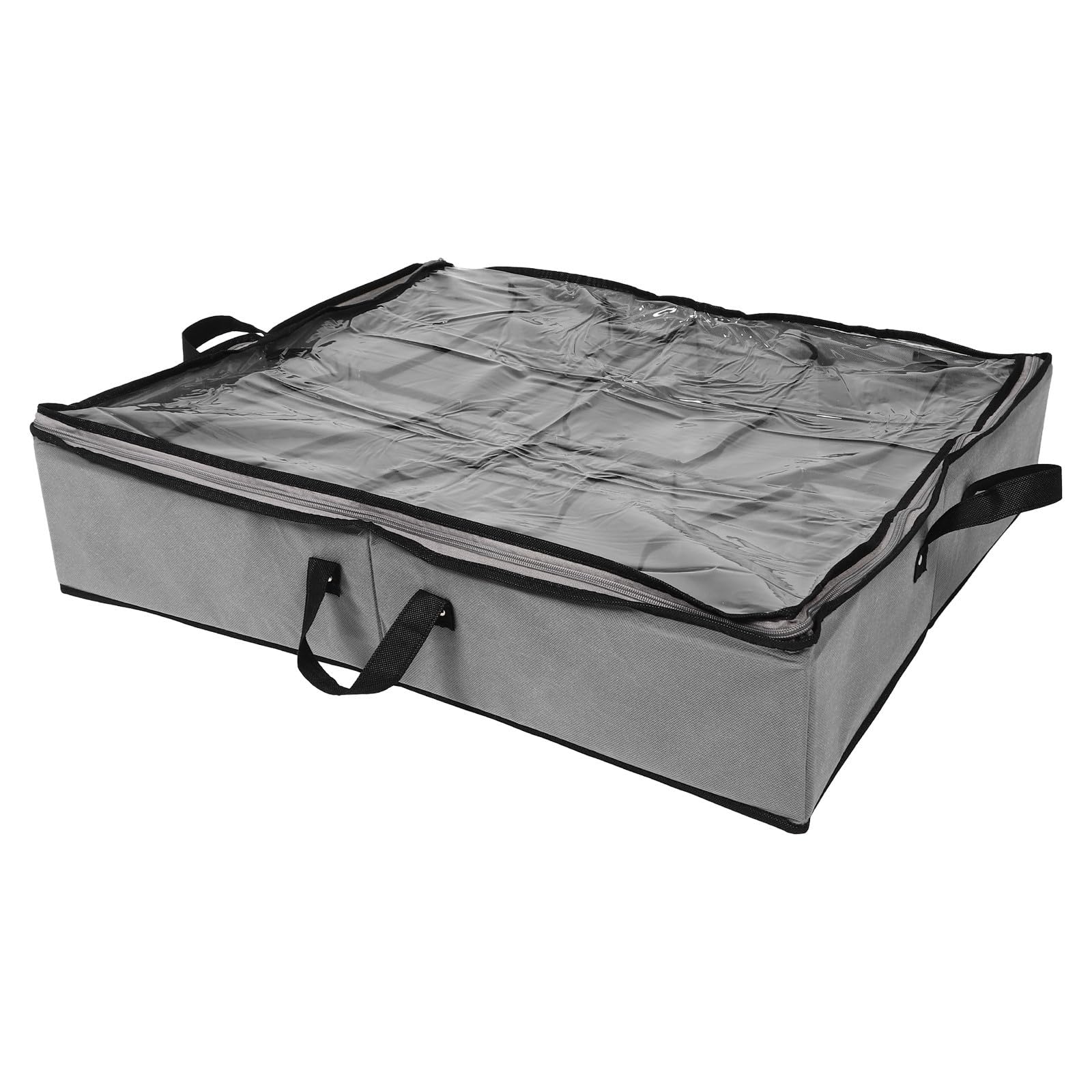 Contenedor de zapatos debajo de la cama negro estuche plegable impermeable con múltiples rejillas