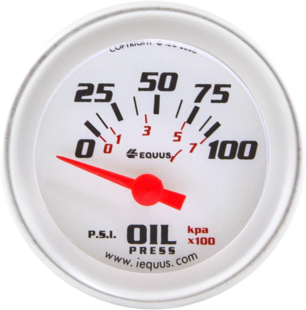 Equus 8264 2" Electric Oil Pressure Gauge with Multi Color Back Light