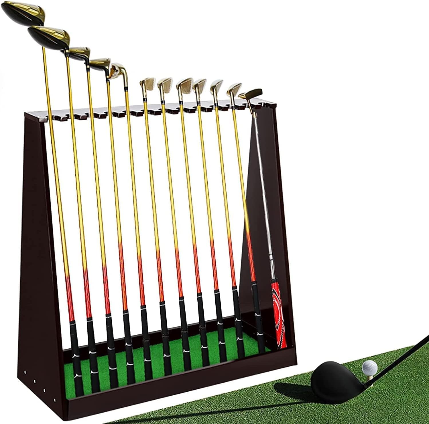 Golf Club Organizer, Golf Putter Rack Floor-Standing Golf Club Display Rack Storage Rack, 13-Hole Cue Holder, Suitable for Golf Course/Driving Range/Shop