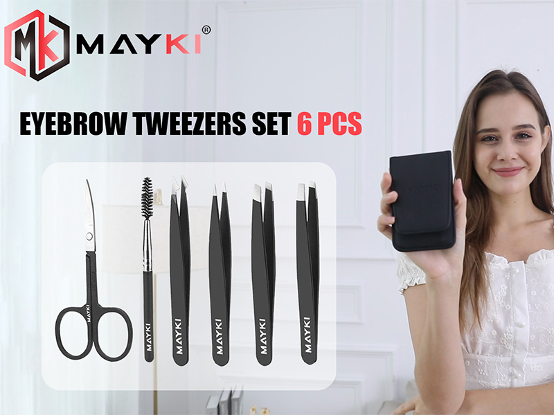 Amazon.com : Eyebrow Tweezers Set 6 PCS, Professional Stainless