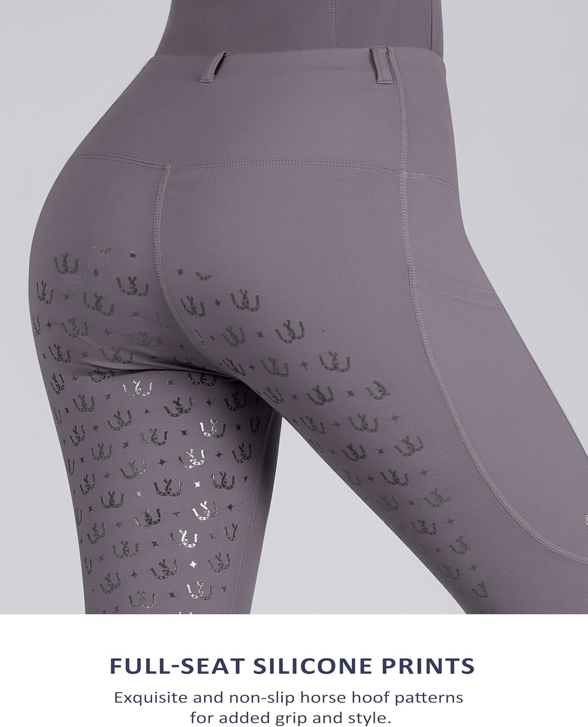 Harrison Howard Women's Full Seat Riding Tights with Side Pockets Horse Riding Pants Equestrian Breeches - Image 4