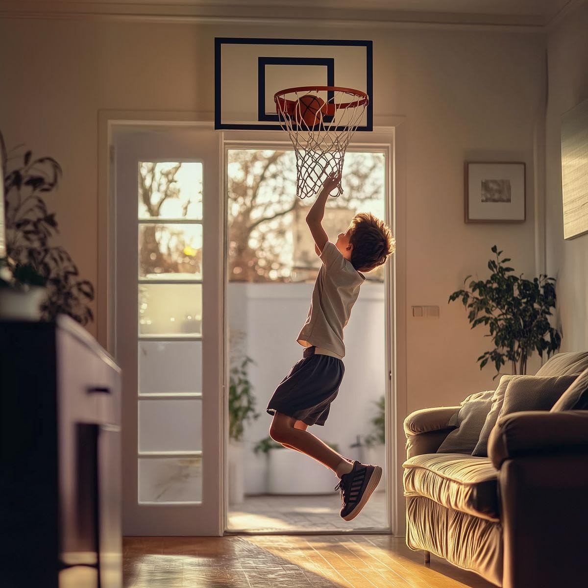LEXIBOOK, Interactive basketball hoop, Score counter, Sound effects, Basketball, pump included and installation kit included, JG920LXB - Image 3