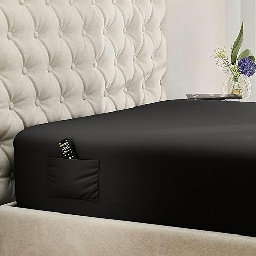 DREAMCARE - Sábana bajera con laterales profundos tamaño Cal King, para colchones de hasta 15 pulgadas, resistente al encogimiento y a la
