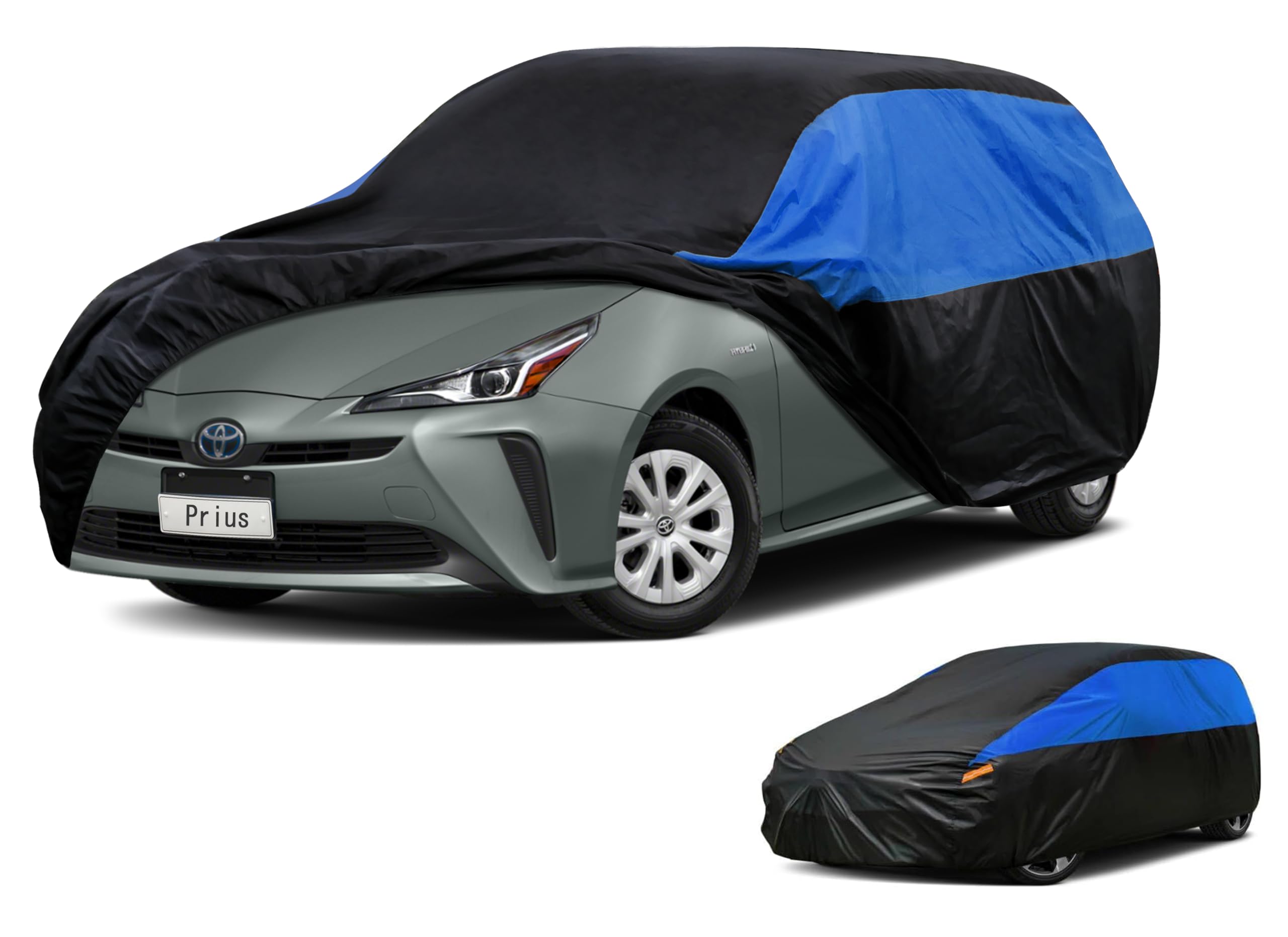 GUNHYI Toyota Car Cover Custom Fit Toyota Prius Prime Waterproof All Weather, Lightweight Full Exterior Cover for Automobiles Outdoor Sun UV Rain Dust Snow Wind Protection.