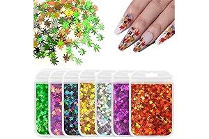 7Pack 70g Weed Leaf Chunky Nail Glitter Sequins Flakes