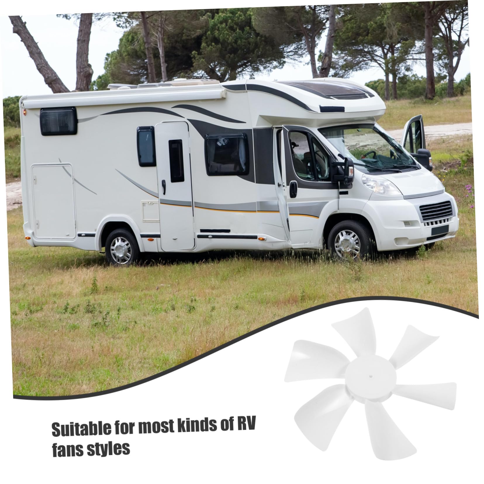 ULTECHNOVO 4stücke Rv Ersatzblatt Langlebige Kunststoffblätter Für Wohnmobile Installieren Reinigen Für Verschiedene Ventilatorstile
