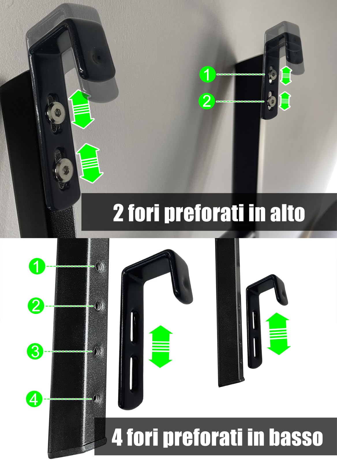 Scala per Letto a Castello Camper 127/140/152/168 cm, Scala Robusta per Letti Roulotte con 4 Ganci e Tappi di Protezione, Scaletta in Metallo per Letto Singolo, Casa, Dormitorio (127cm, Nero)