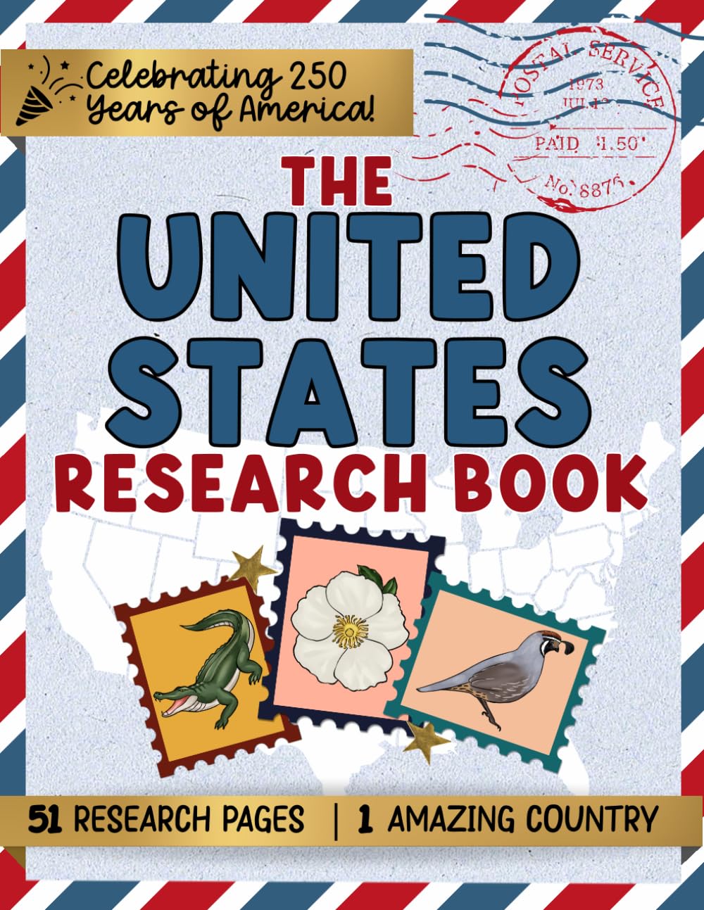 The 50 States Research and Activity Book for Kids: Fun Facts, State Capitals, Symbols, Famous People, and Map Activities for All 50 States + ... States Coloring and Research Explorer Series)