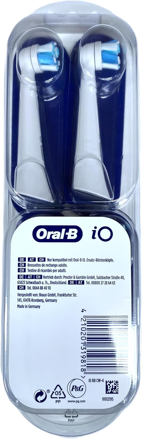 Oral B IO Ultimate Clean Toothbrush Head WHITE 4 Count