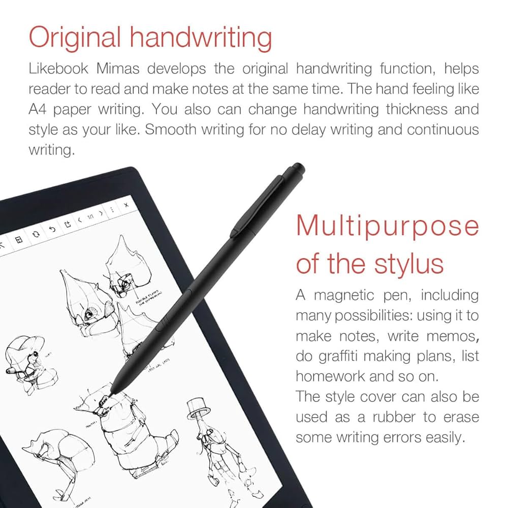 Likebook Mimas E-Reader, 10.3”, Dual Touch, Hand Writing