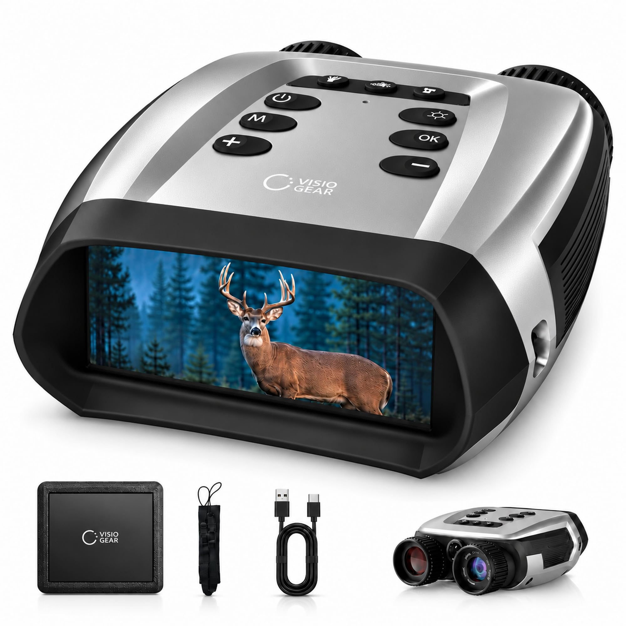 VisioGear 4K Night Vision Binoculars for Adults - Night Thunder X3