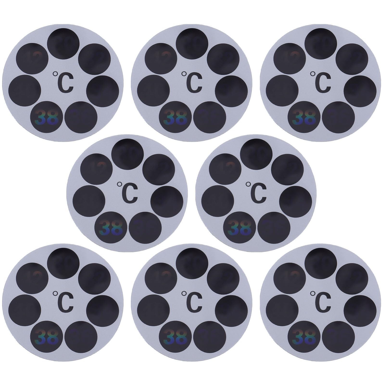 VICASKY 8pcs Bath Sticker LCD Display Accurate Water Measurement for Bathtubs Sinks Essential for Safe Bathing Thermometer Stickers for Boy Girl and Pets