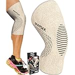 PHYSIX GEAR Knee Support Brace - Premium Recovery & Compression Sleeve for Meniscus Tear, ACL, MCL Running & Arthritis - Best Neoprene Stabilizer Wrap for Crossfit, Squats & Workouts (Single Beige L)