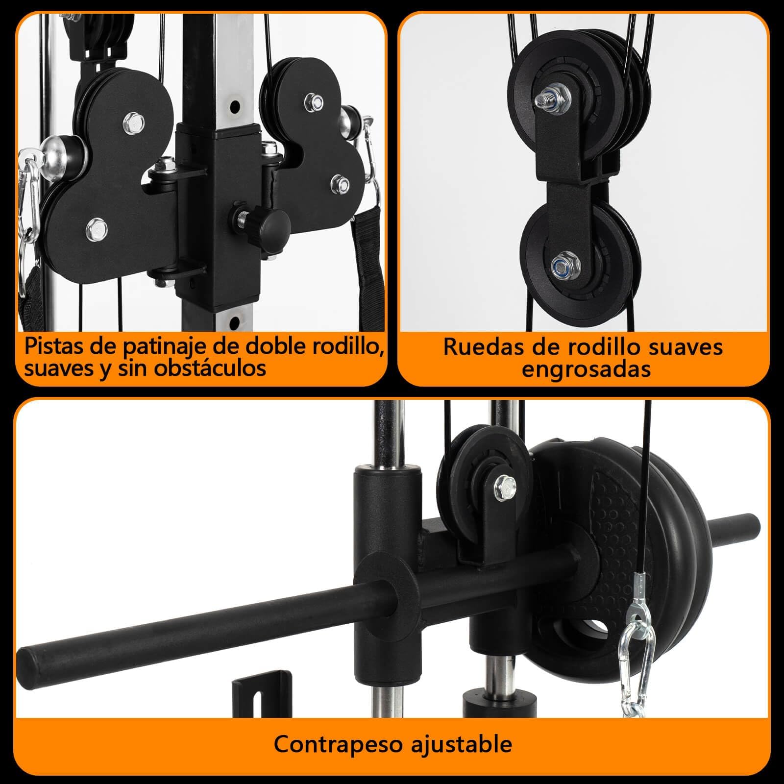 ALLinLIFE Máquina de Musculación Multiestación Musculación,Maquina Multifuncion Musculacion Jaula Musculacion,Maquina Gimnasio para Fitness Gimnasio en Casa,Ejercitar Parte Superior Cuerpo