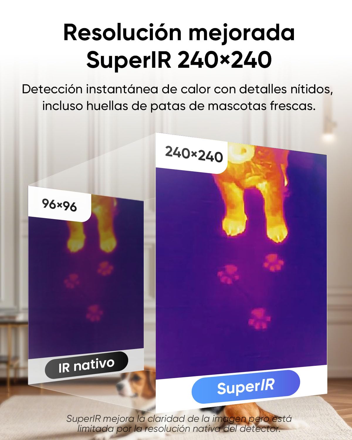 Camara Termica HIKMICRO D01, 240x240 SuperIR, 96x96 IR | 11h de duración con batería de 3350mAh, 4GB, video, IP54, herramientas para el hogar, HVAC y eléctricas