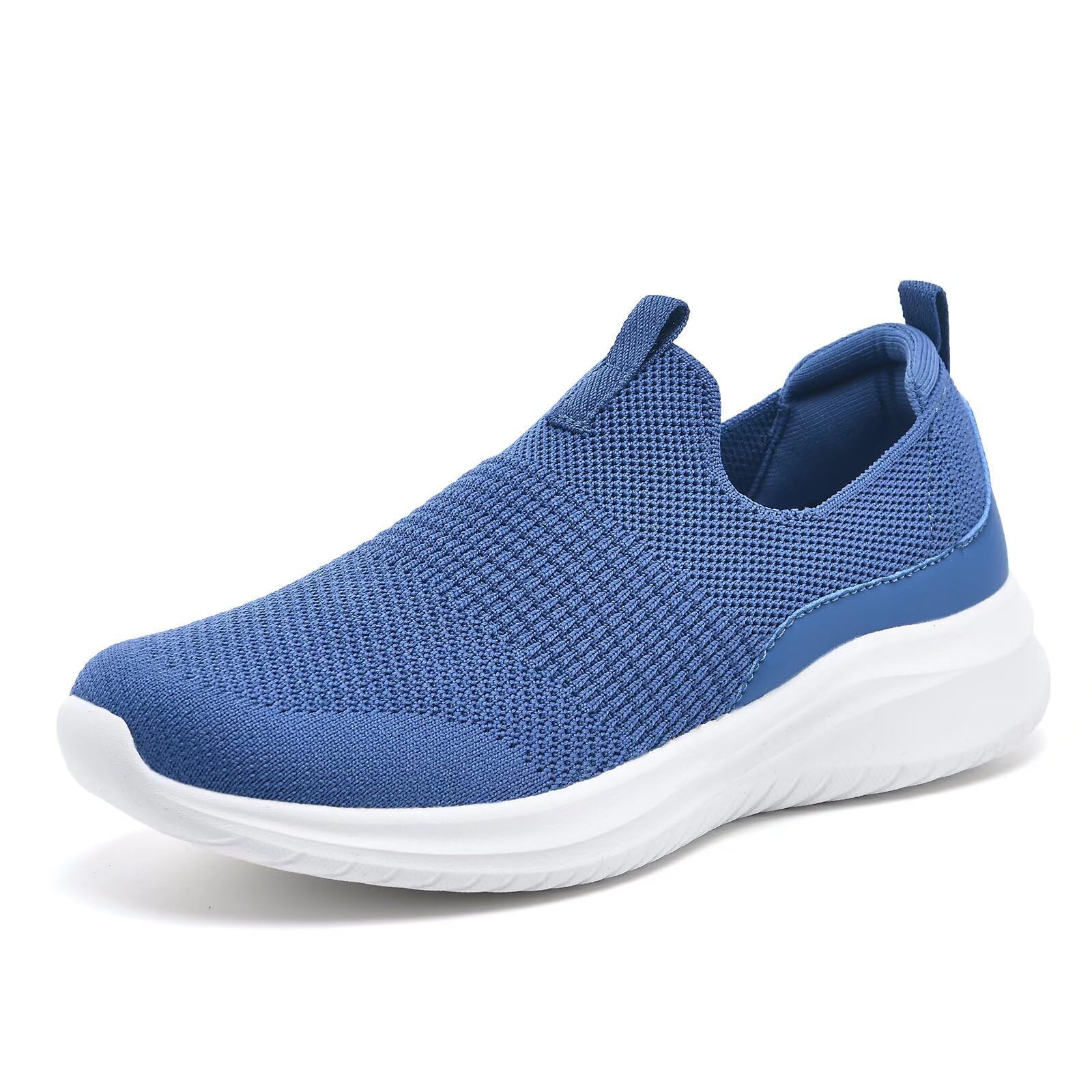 TIOSEBON Damen Walking Tennisschuhe Strick Leichtgewicht Slip-On Atmungsaktives Mesh Bequeme Weiche Mode Sneaker
