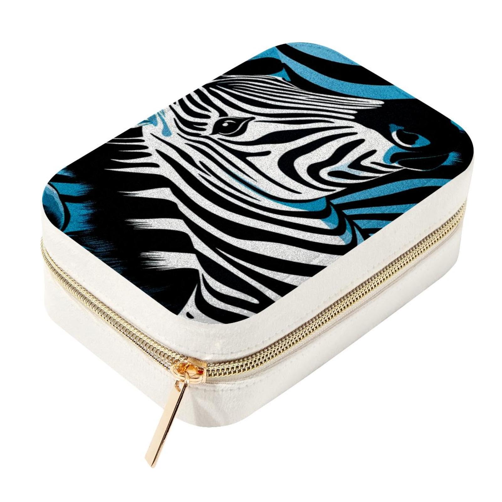 Boîte à bijoux motif zèbre, le cadeau parfait pour femme et fille coquette