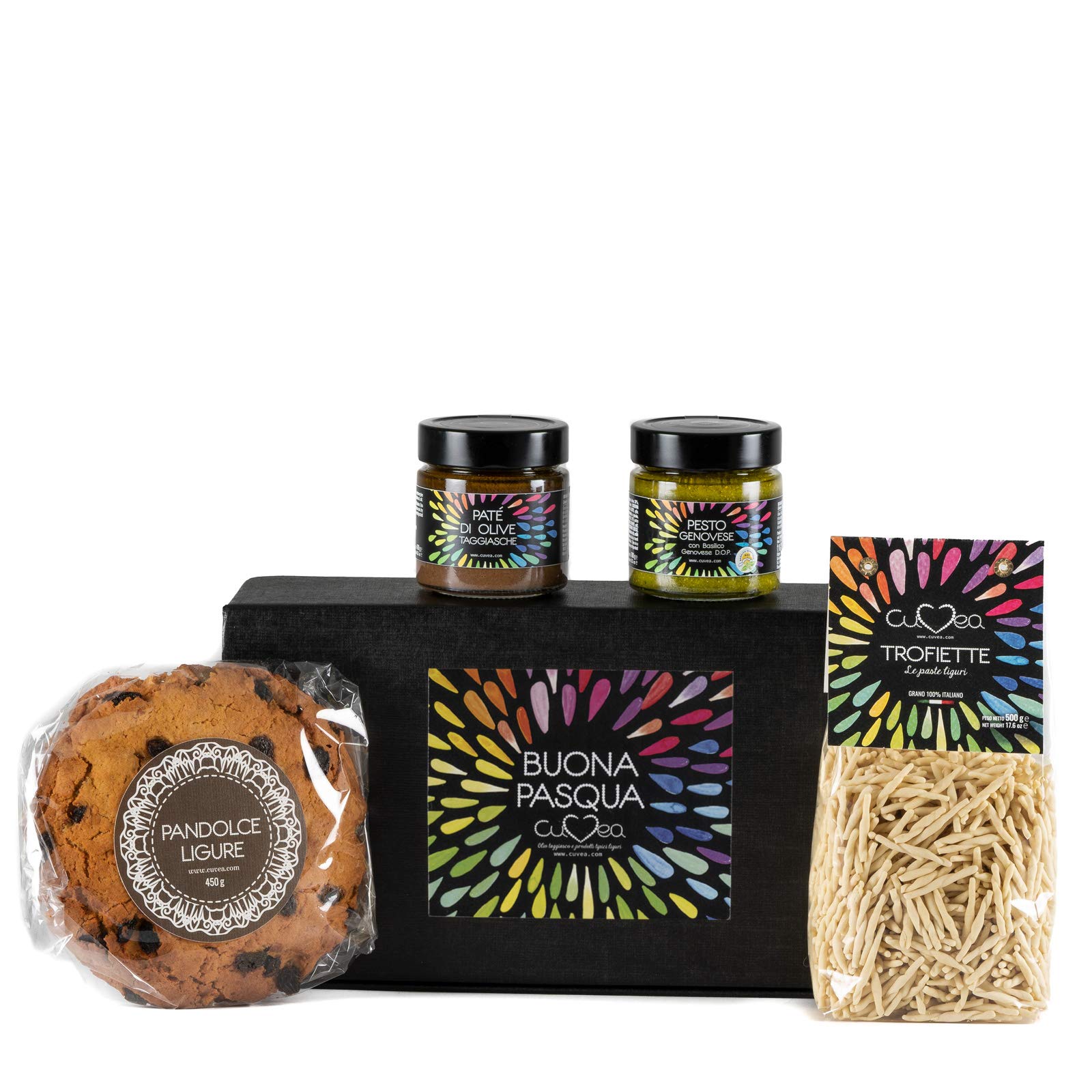 Panier Gourmand Italien: APERÇU DE LIGURIE avec des produits artisanaux typiques de la Ligurie de la ferme Cuvea: panier gourmand avec des produits sans conservateurs