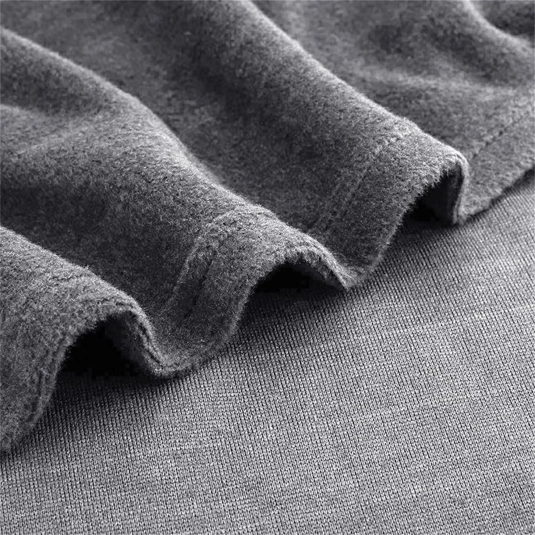 Albornoz acogedor para hombre hasta la rodilla de felpa bata de invierno manga larga cálido alargado chal de felpa bata de baño blanco XL, blanco, XL