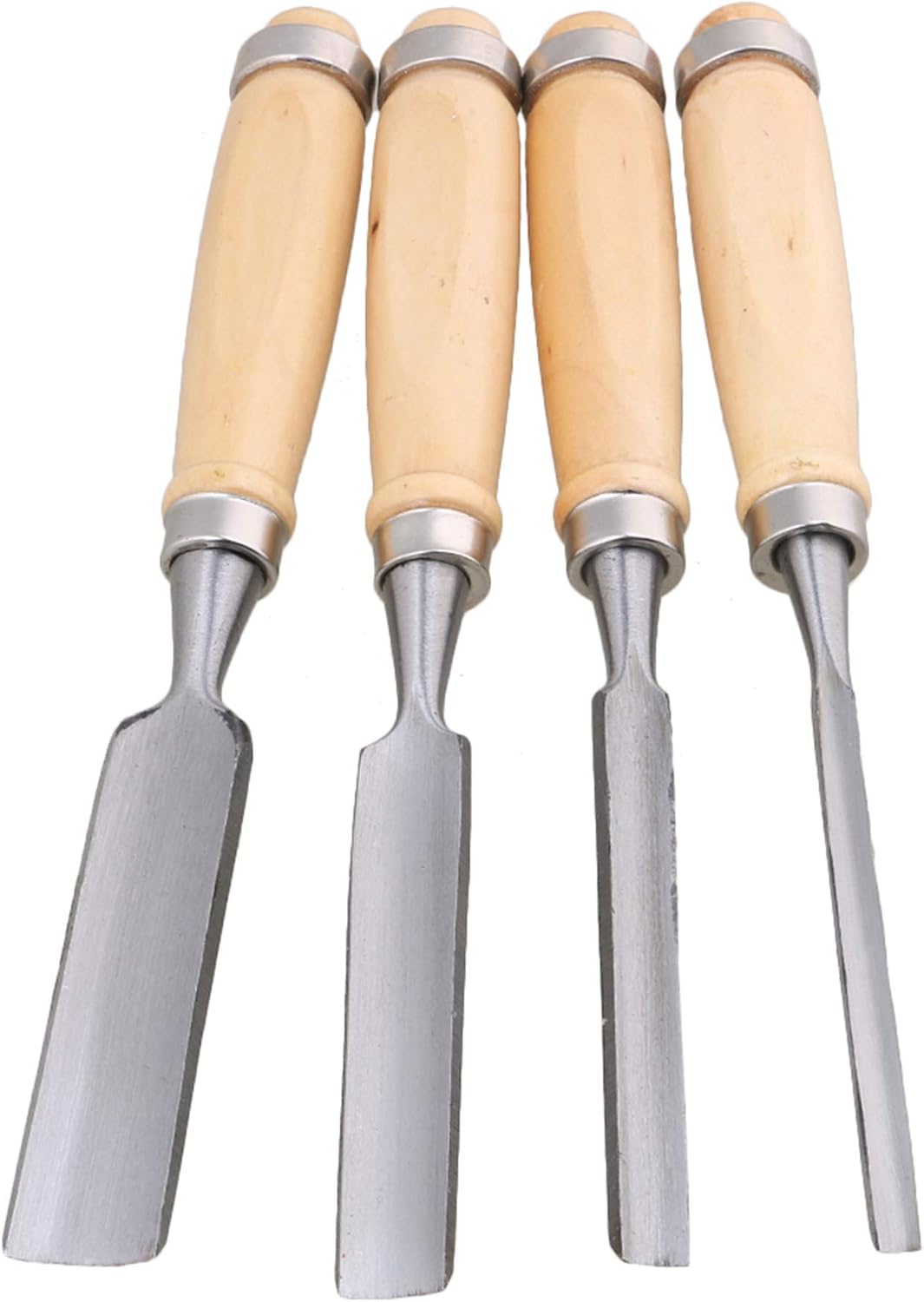 Semicircle Chisel Inner Edge Woodworking Gouge for Carpenter Wood Hand Chisel Tool Pack of 4