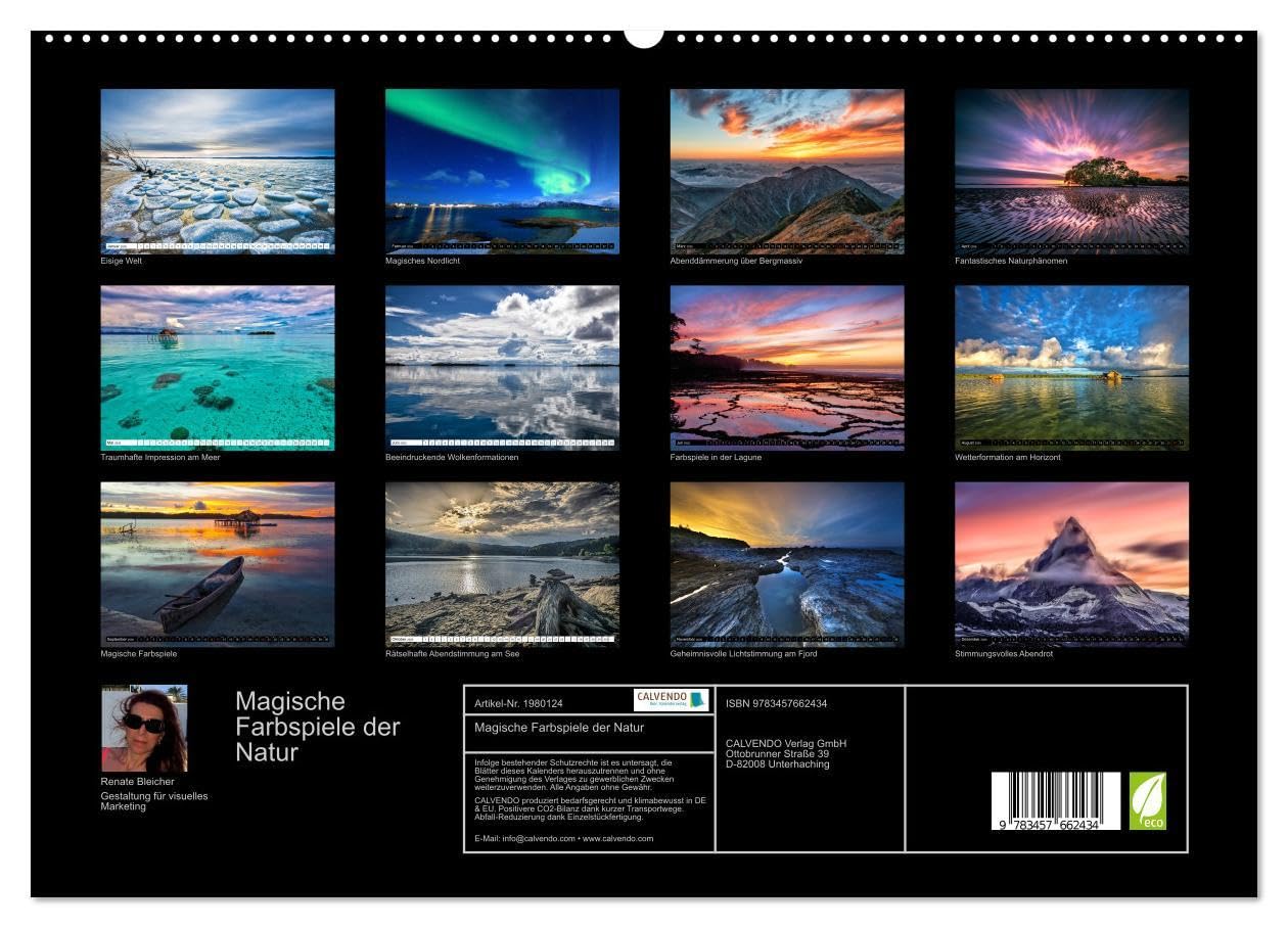 Magische Farbspiele der Natur (hochwertiger Premium Wandkalender 2026 DIN A2 quer), Kunstdruck in Hochglanz: Traumhafte Bilder aus dem faszinierenden Farbenreichtum unserer Erde (CALVENDO Natur)