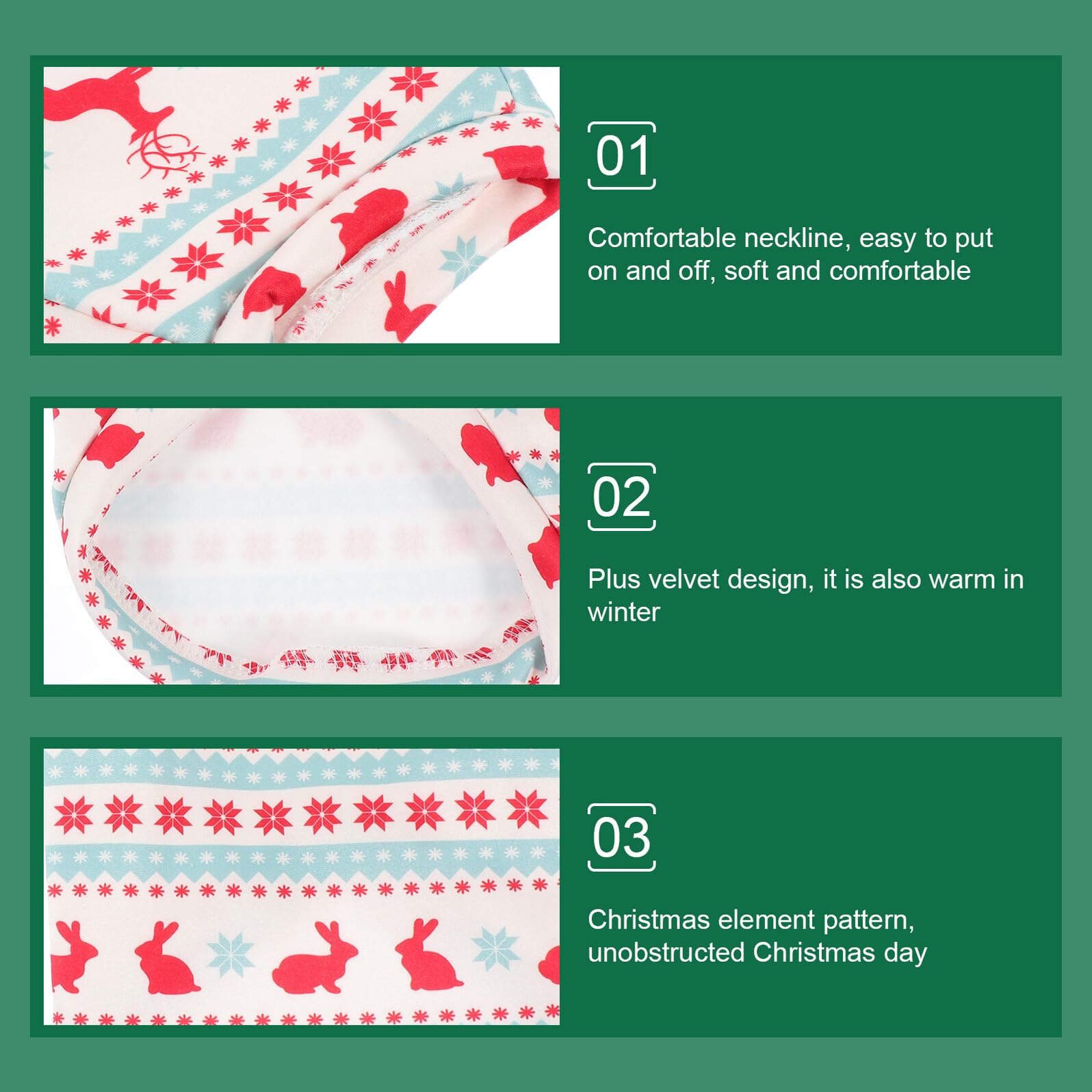 1pezzi Abbigliamento di Natale per Cani Abbigliamento per Animali Domestici con Stampa di Cucciolo di Alce Indumento Leggero e Comodo Accessorio per Fotografia di Cani