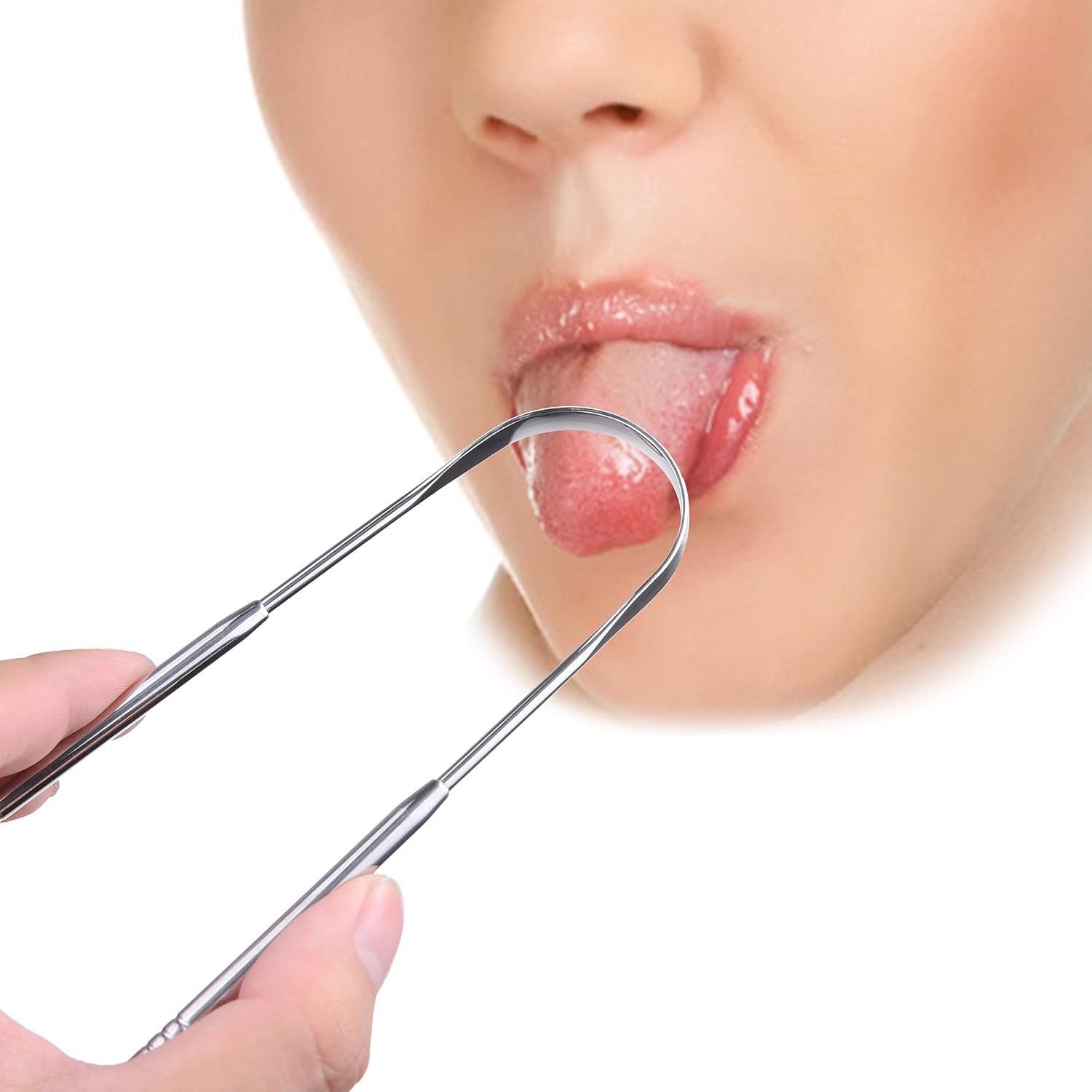Kare & Kind 3x Tongue Scrapers - Stainless Steel Cleaners with a Lightweight Carry Case - For Home and Travel - Reduce Bad Breath, Improve Oral Health and Remove Excess Food Particles