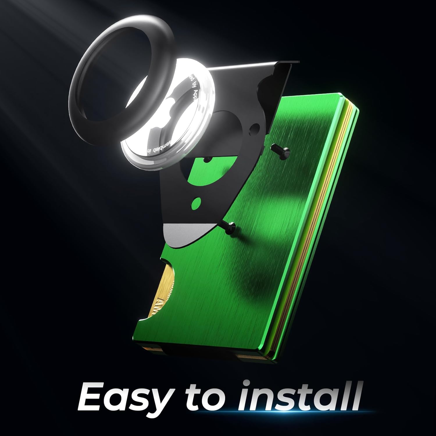 Apple Airtag Wallet Men Slim : Metal Air Tag Wallets Wallet with 2 Money Clip Replaceable Gift Boxed Set for Male Husband at Anniversay Brithday - Image 3