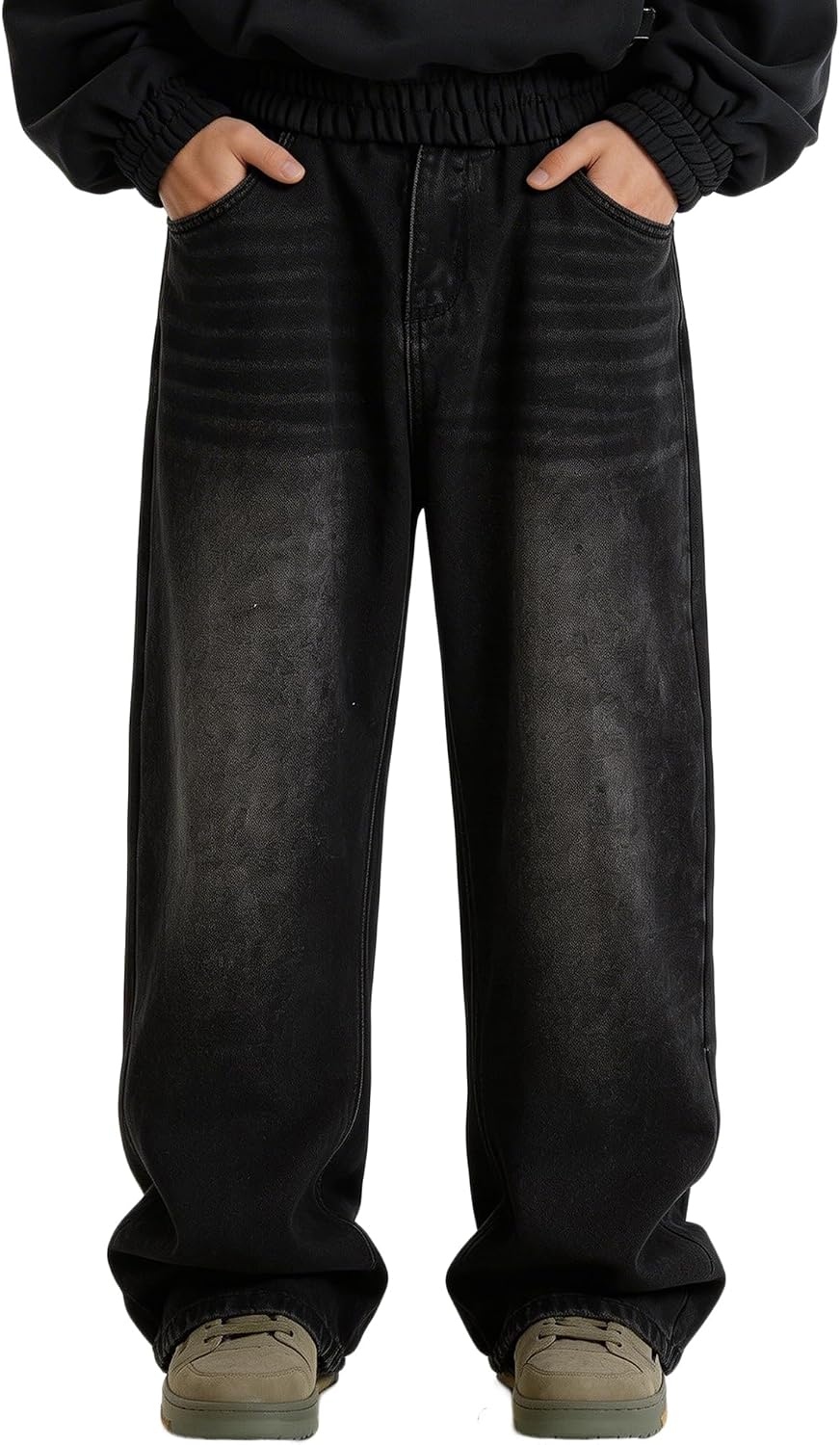 Mens Baggy Jeans Wide Leg Jeans Streetwear Pants Y2K Carpenter Denim Vintage Oversized Jean for Men