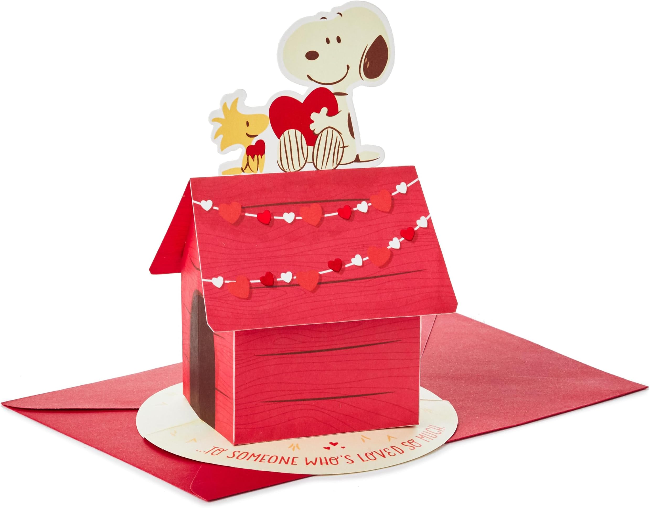 Peanuts Valentines Day Pop Up Card (Snoopy and Woodstock)