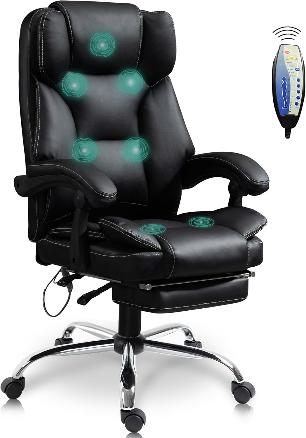 Ergonomic Massage Office Chair with Footrest, Singapore Ubuy