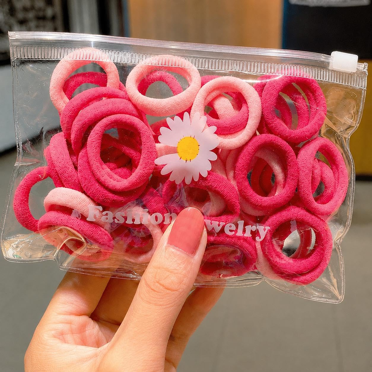 Nylon Elastic Hair Ties, Seamless Stretch Hair Bands for Ponytails, Braids, Daily Styling, Sports and Gym Workouts