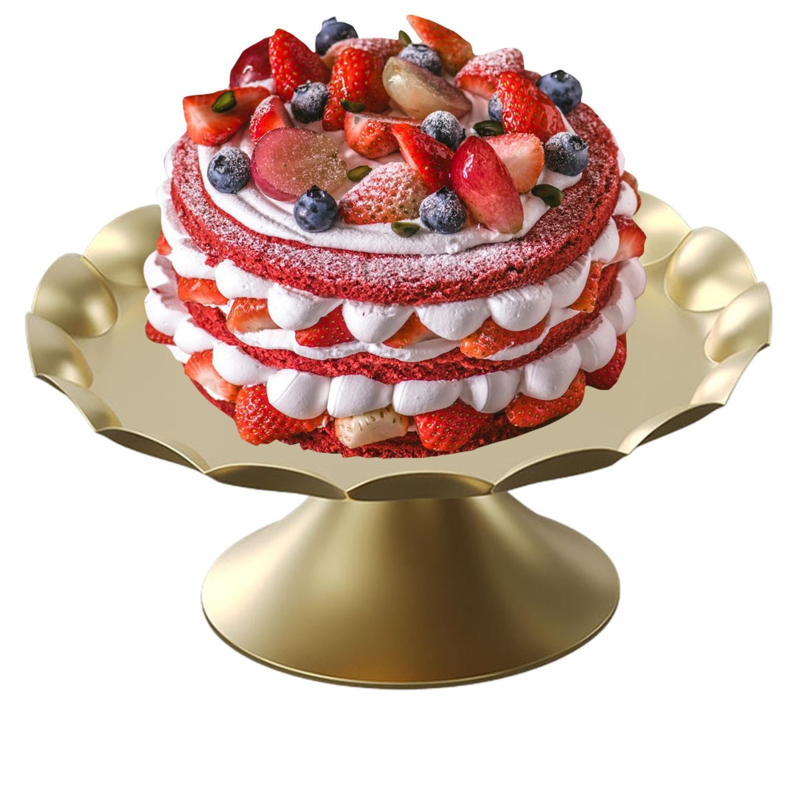 Elegante Supporto Per Cupcake Dorato - Vassoio a Due Livelli in Metallo a Batteria, Perfetto Per Celebrazioni E Decorazioni Per La Casa