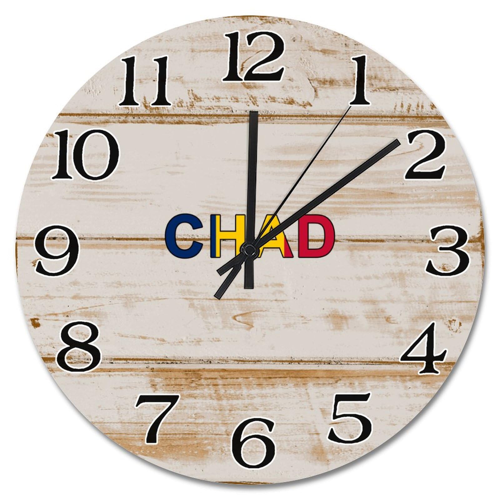 Horloge murale Tchad pour décoration salon et style ferme authentique 30 cm