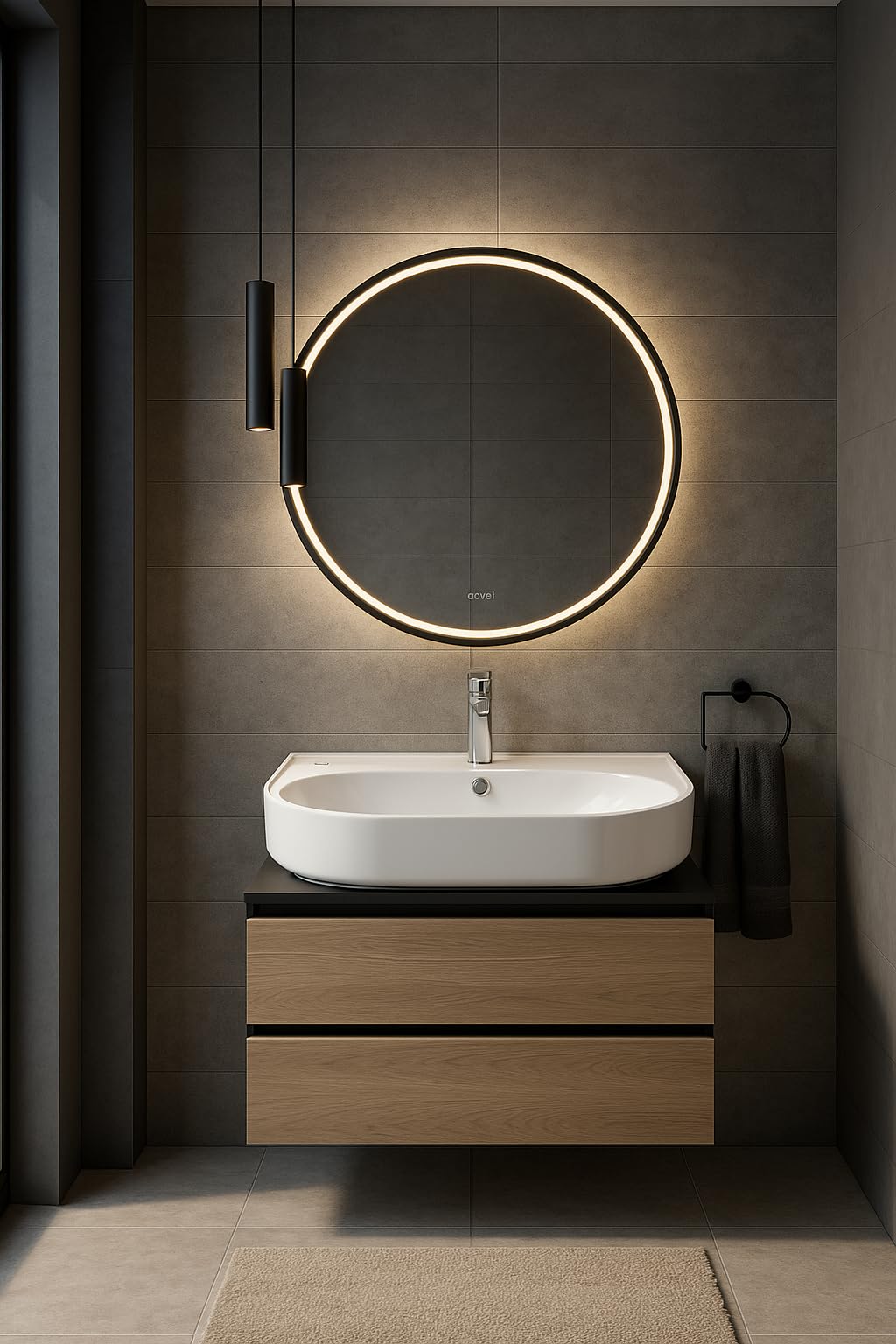 Creavit Waschbecken 60 cm | Aufsatzwaschbecken Keramik Weiß | Weiß | Rechteckig | Mit Hahnloch | Wandmontage oder Möbelmontage | Modernes Bad Lavabo