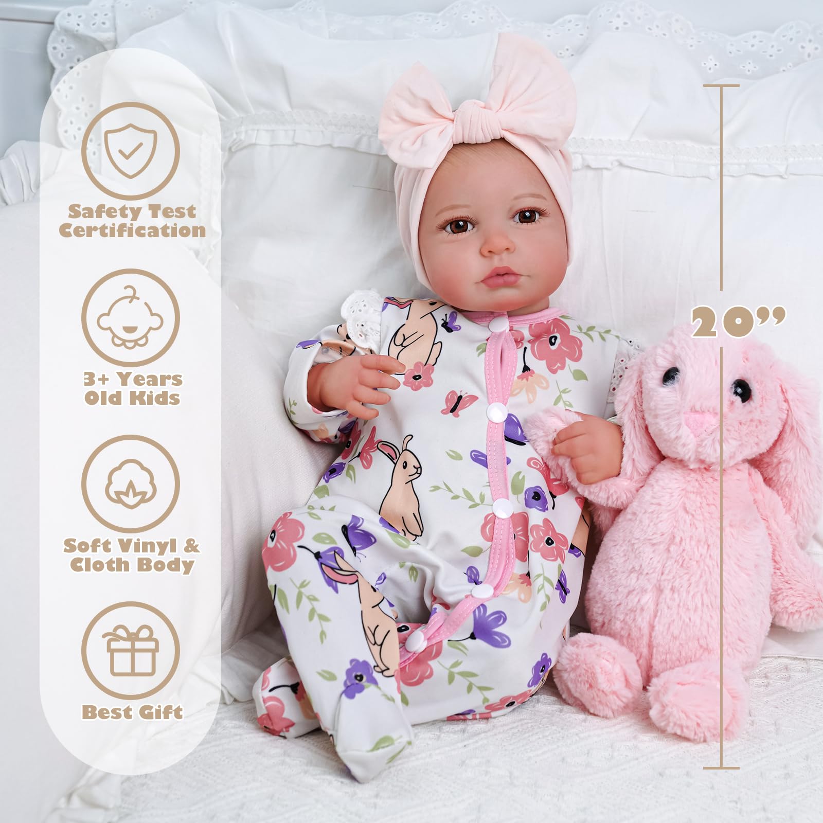 BABESIDE Lalki Reborn Lalki Noworodek Lalki Realistyczne 29 Cal
