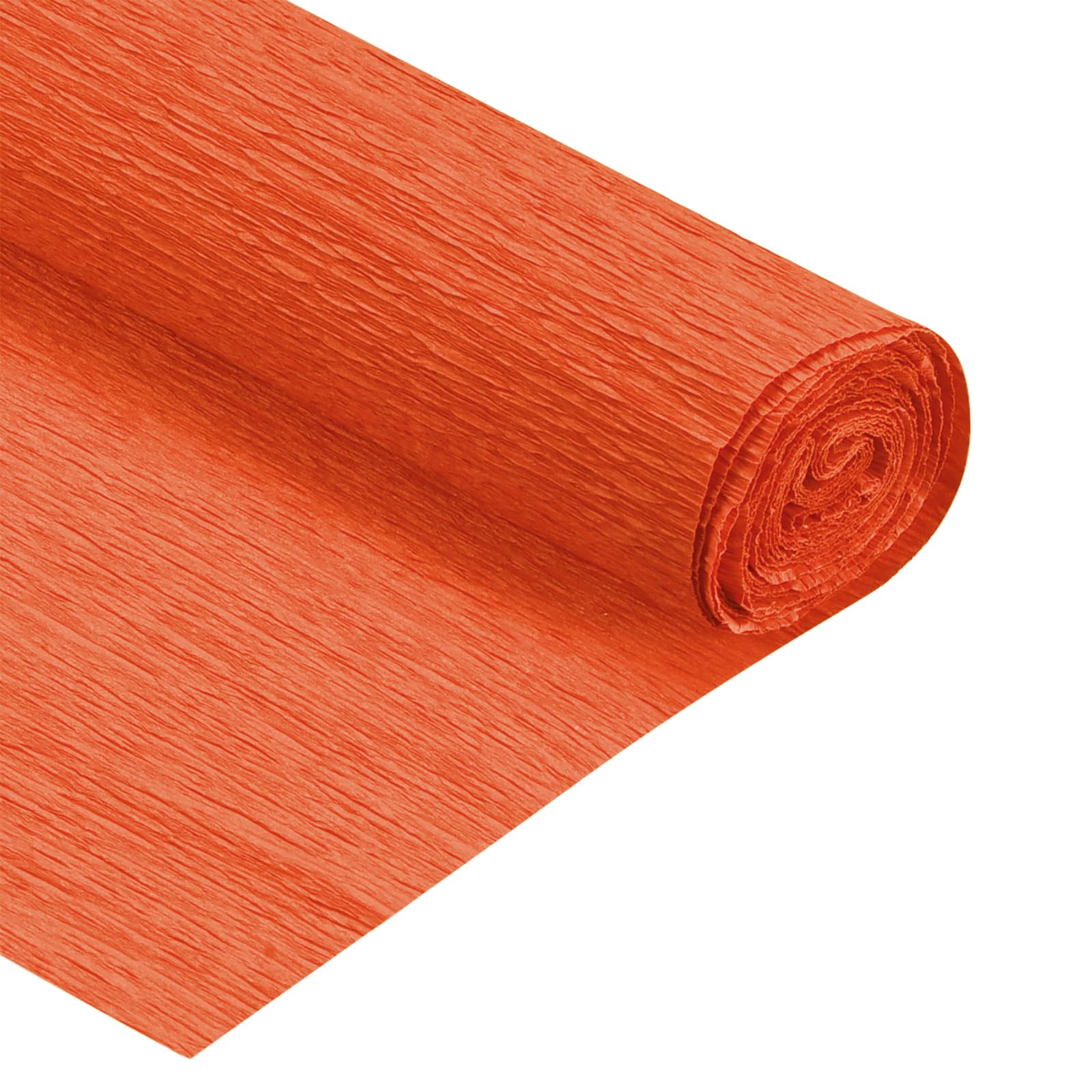 MECCANIXITY Crepe Paper Roll 6.9ft Long 20 Inch Wide for Wedding Ceremony Various Large Festivals Decoration, Orange Red