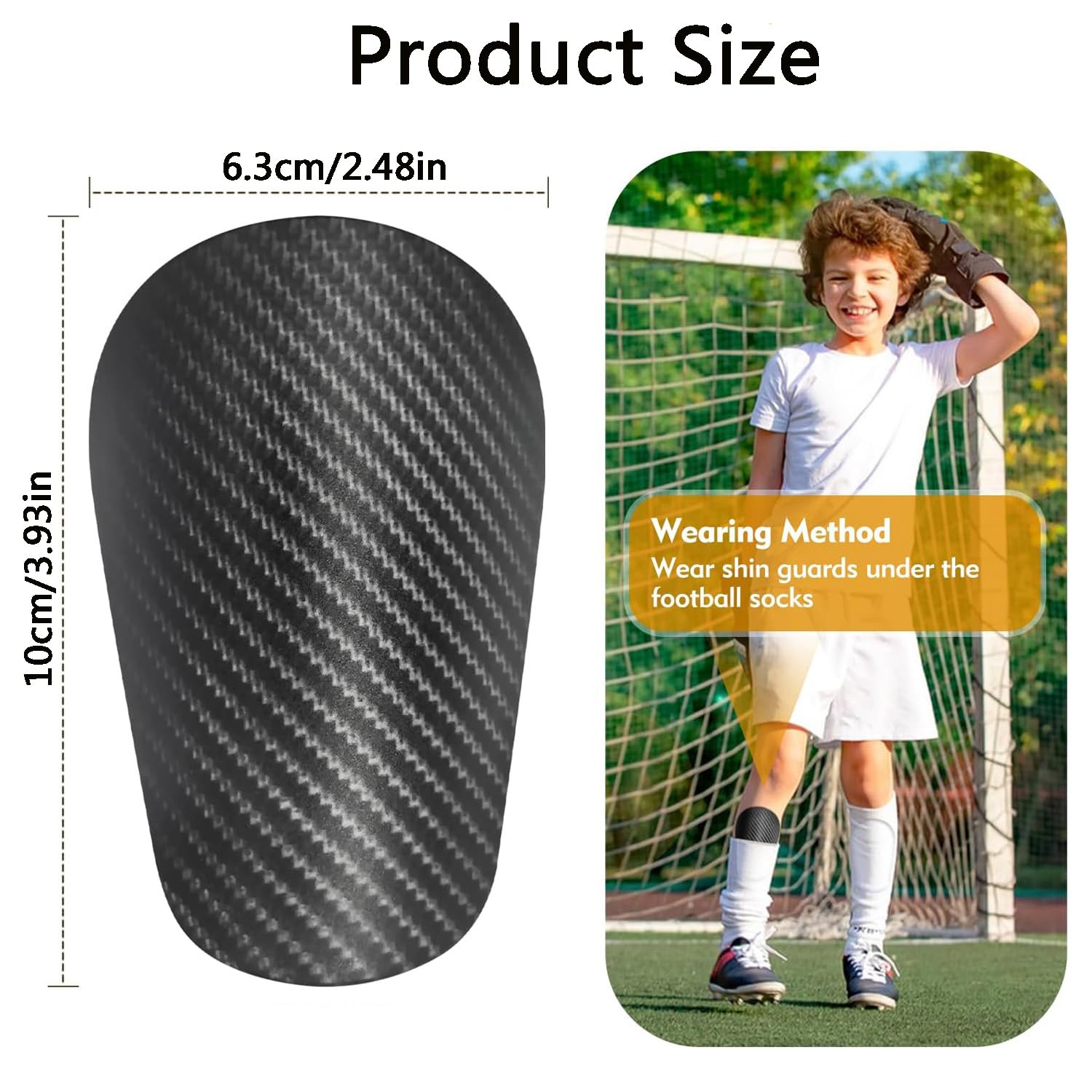 MESIO 2 Piezas Mini Espinilleras de Fútbol, Espinilleras Pequeñas, Espinilleras Ergonómicas, Accesorios de Protección de Fútbol para Las piernas, Espinilleras Niños, Jóvenes y Adultos