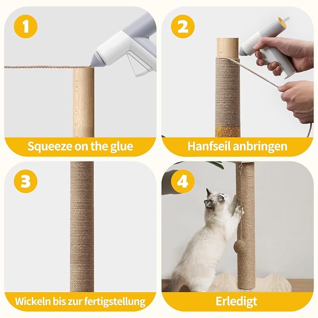 Foto 7 de 7 de Cuerda de Sisal Natural 6 mm 100 m para Rascadores y Proyectos de Bricolaje