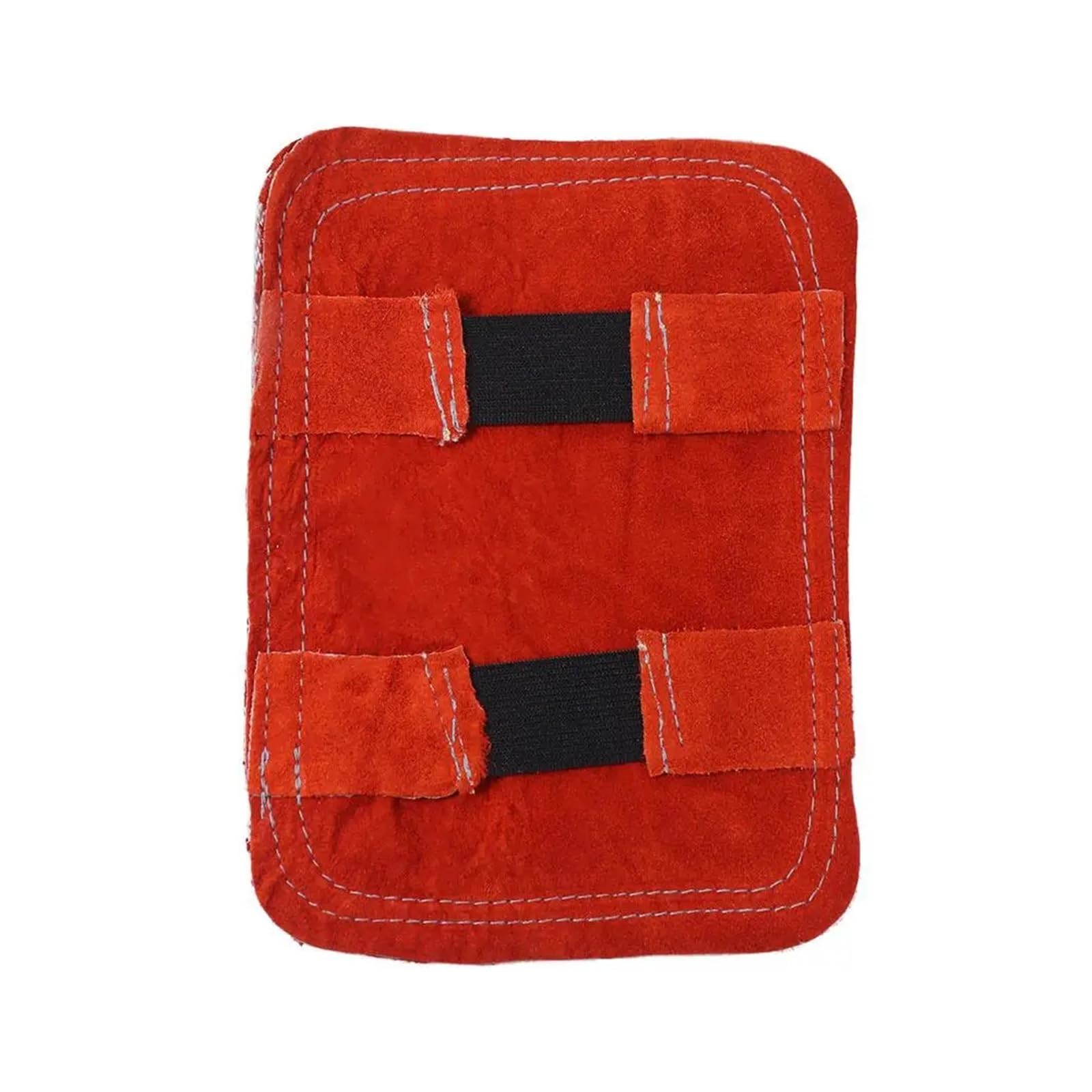 LNHHG Welding Clothes, High Temperature Resistant Welding Gloves Pad Fireproof Comfortable Aluminized Back Hand Cowhide(Orange Red)